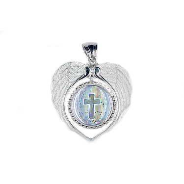Entire King James Bible nano Engraved in Folded Angel Wings